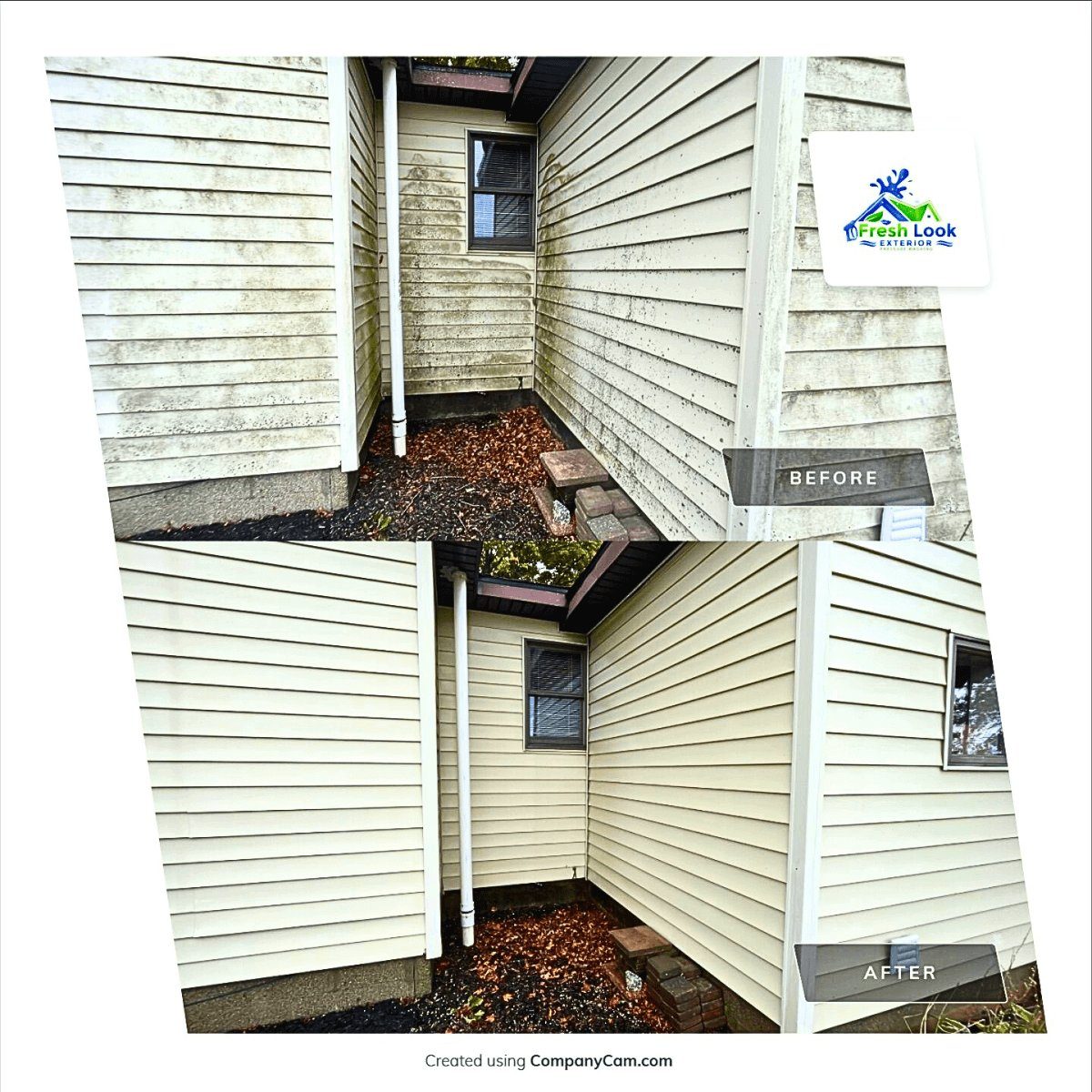 Indiana siding before and after a soft wash