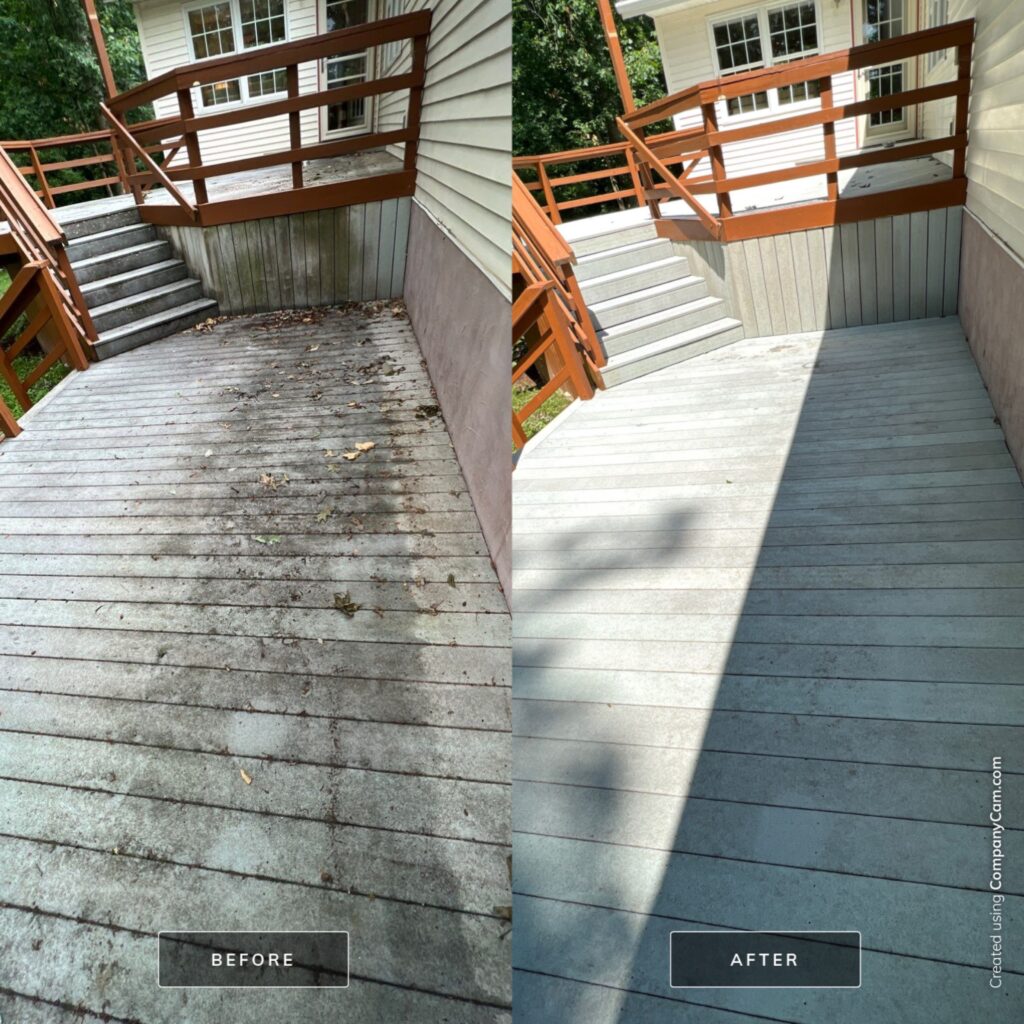 Power Washing a Deck