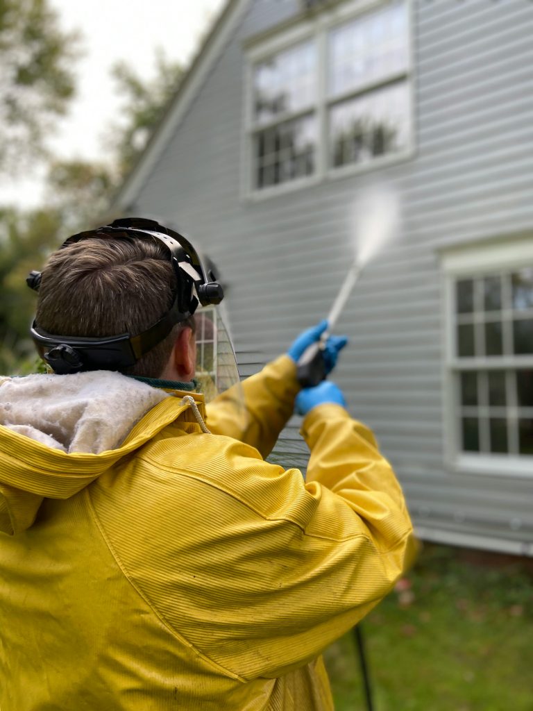 Soft washing houses